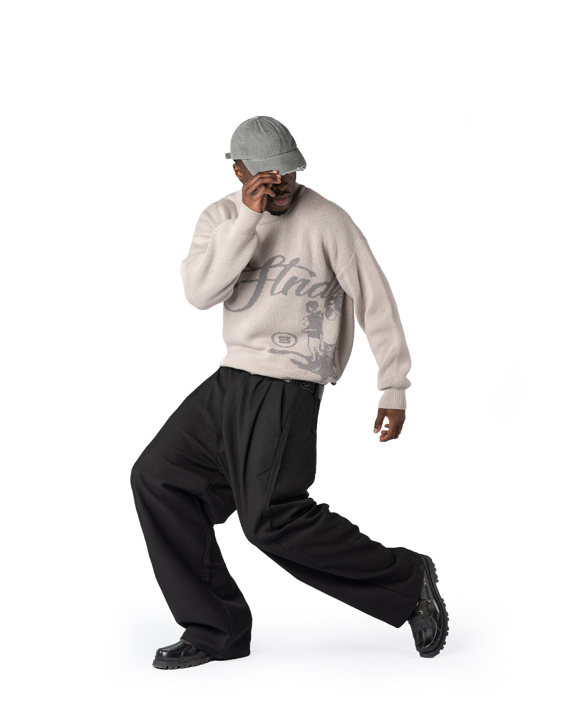 Echoes Knit Sweater Light Grey