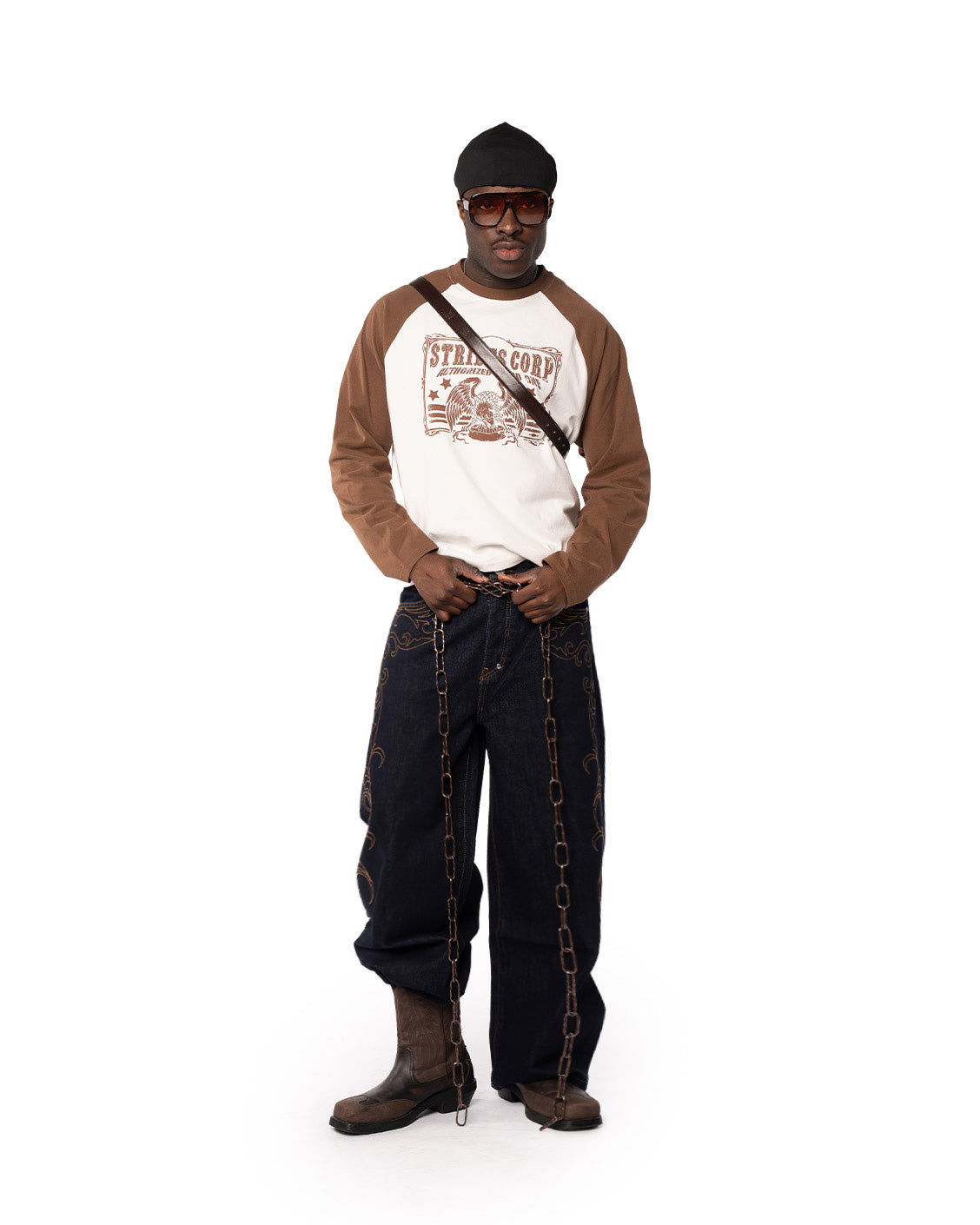 新品 OBEY Juke Raw Denim Pants W30 Raw Wide-Leg Jeans, Western | Strides JP