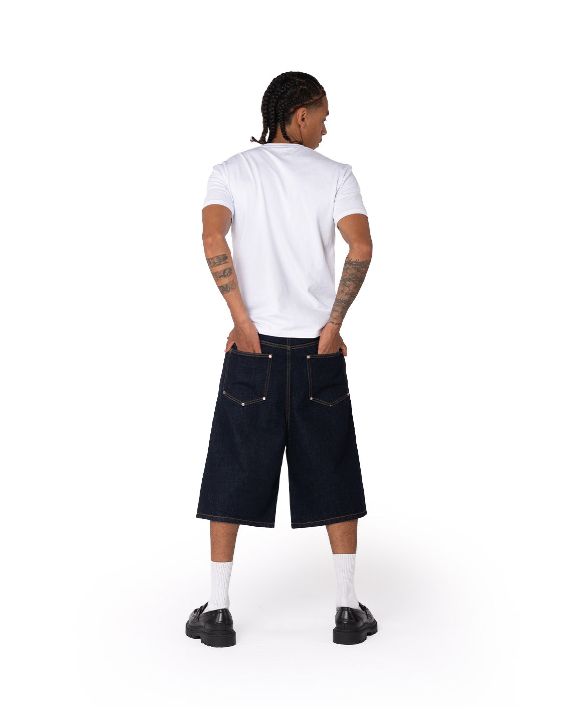 Raw Denim Rivet Jorts