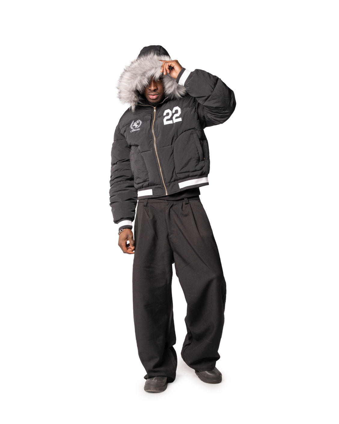 Royal Fur Puffer Black