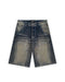 Carpenter Split Jorts Dark Blue Yellow
