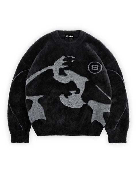 Mohair Knit Sweater, Fusion Black | Strides JP