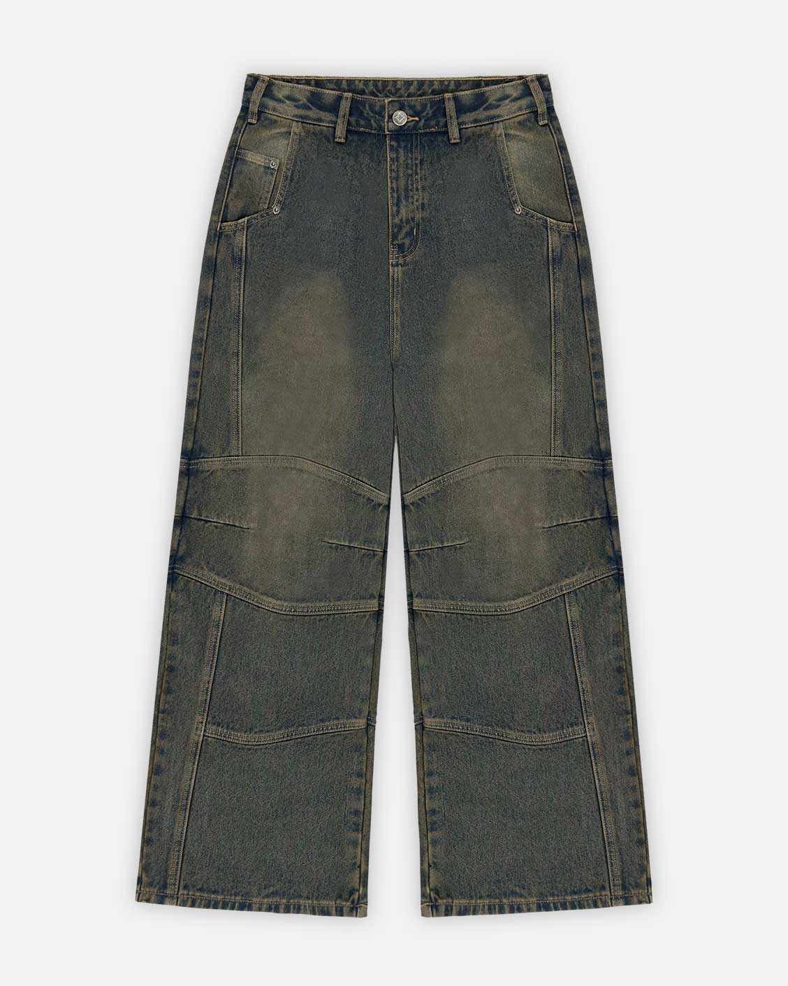Baggy Wide-Leg Jeans, Multiclaw Denim Black | Strides JP