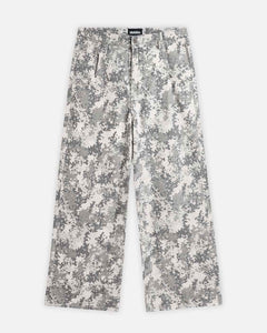 Digital camouflage pants on a white background