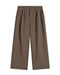 Tailored Pleat Pants Dark Brown
