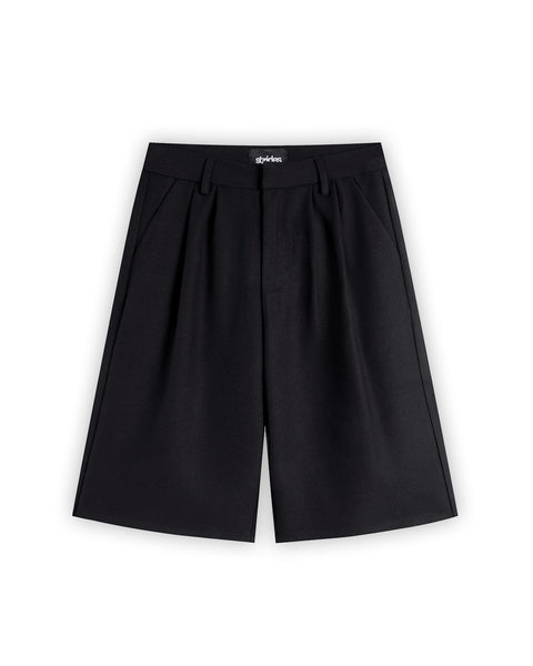 Pleat Shorts, Tailored Black | Strides JP