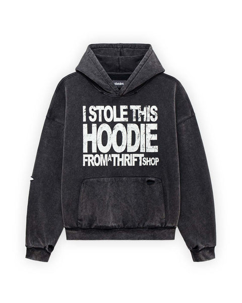 Hoodie, Thrift Washed Black | Strides JP