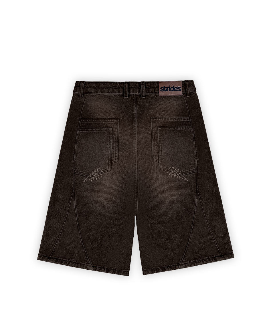 Carpenter Split Jorts Brown