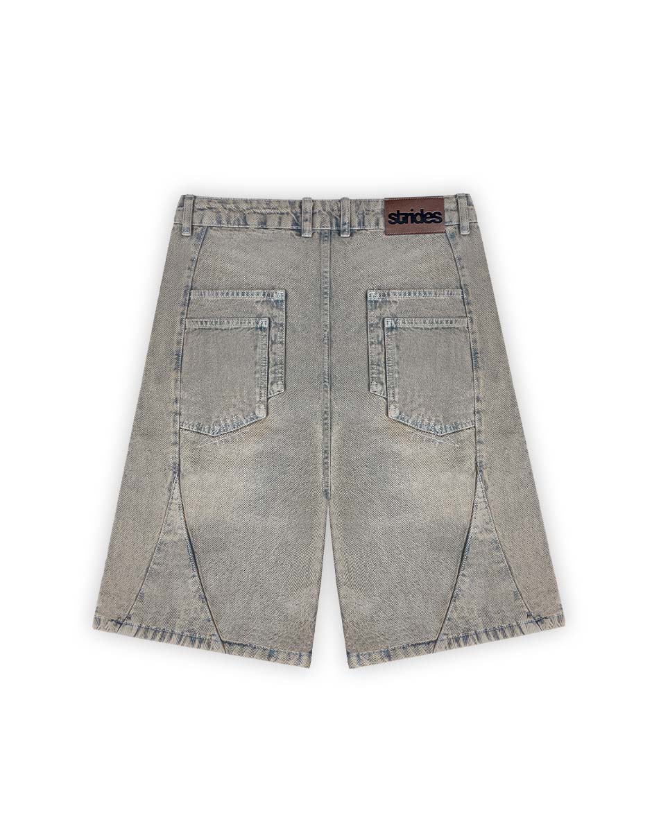 Carpenter Split Jorts Grey Yellow