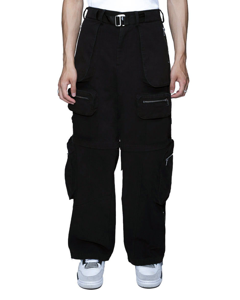 Detachable Cargo Pants Black