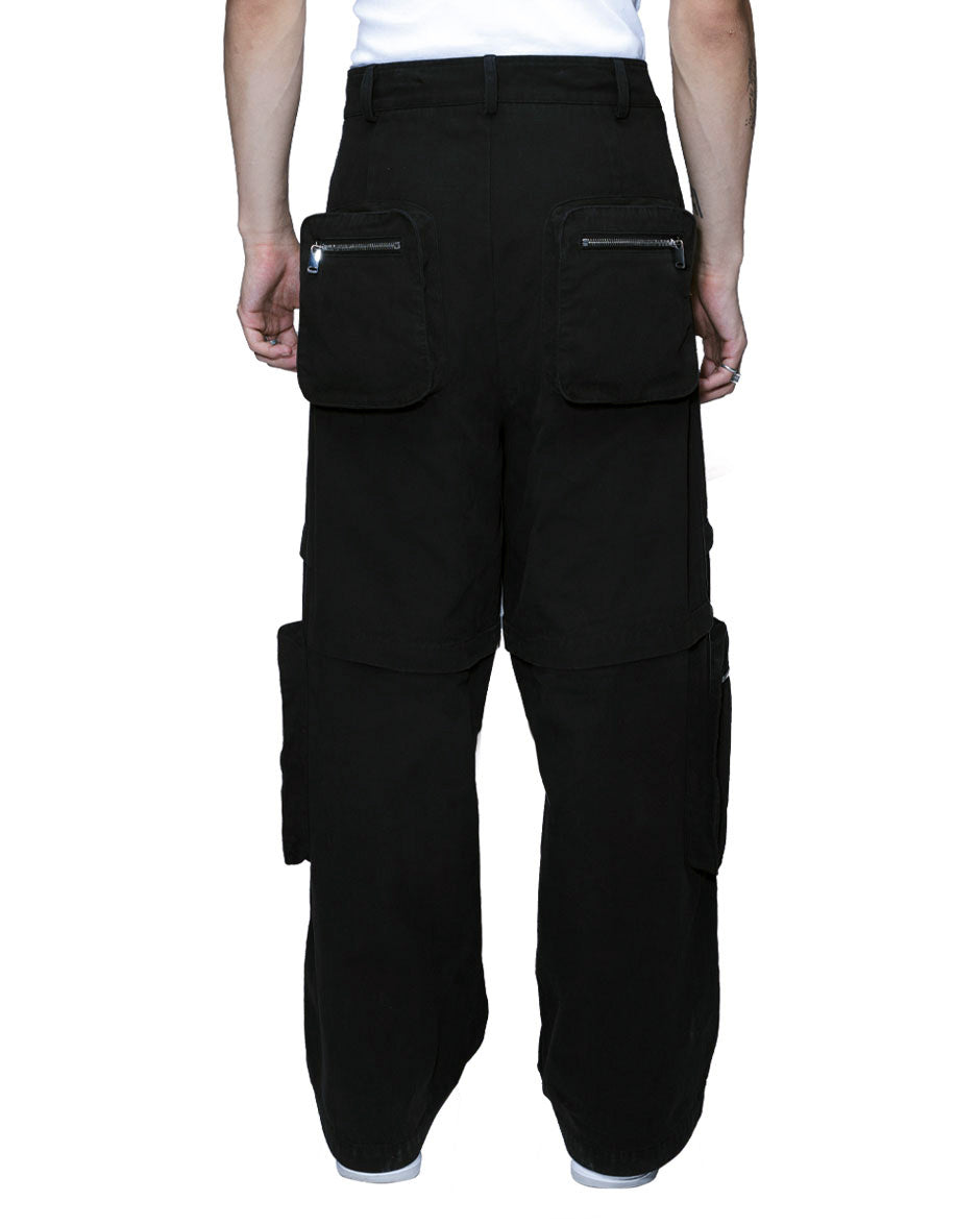 Detachable Cargo Pants Black